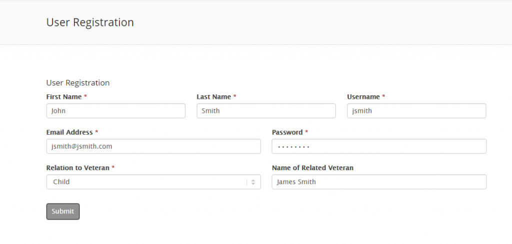 Registering a User