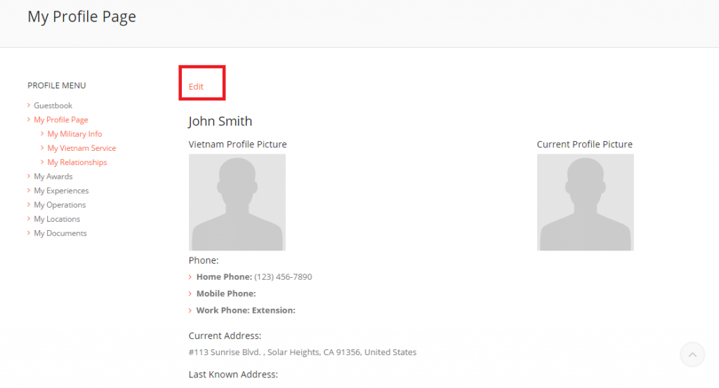 Update My Profile